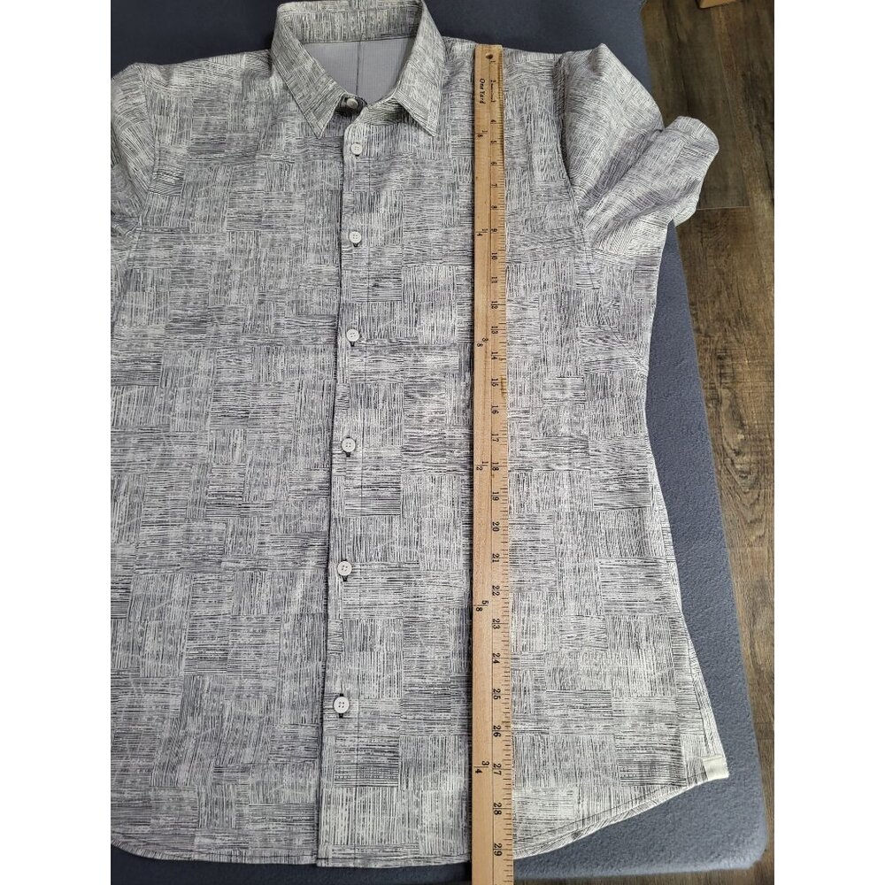 Lululemon Mens Airing Easy Button Up Shirt Print Performance No Size - Picture 8 of 8